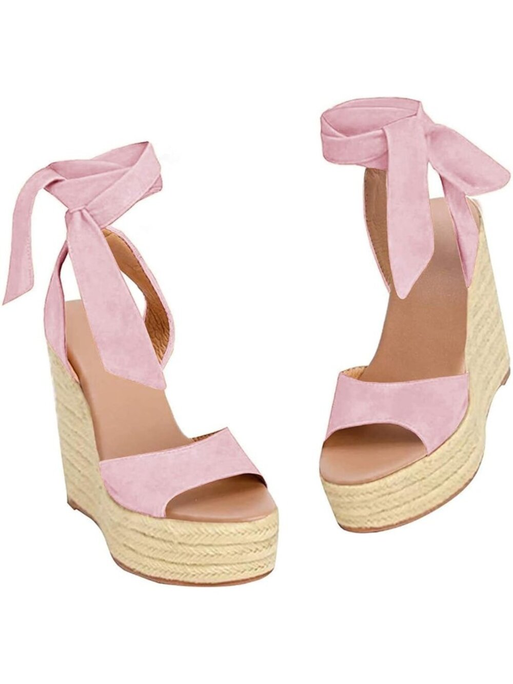 Stylish Women's Open Toe Platform Espadrille Wedge Sandals with Ankle Strap